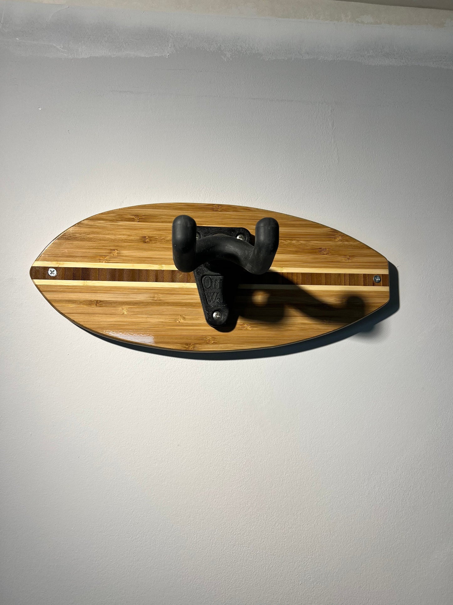 Surfboard Guitar Wall Hanger in Nature Finish